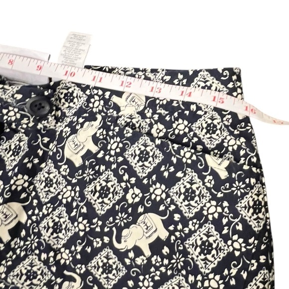 WOMEN'S LIZ CLAIBORNE TABITHA‎ Elephant Novelty Size 12 Wide Leg Cotton Pockets - Picture 10 of 16